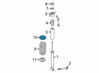 OEM 2022 Hyundai Elantra Pad-Rear Spring, UPR Diagram - 55334-AAAA0