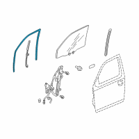 OEM 2010 Honda Ridgeline Channel, Left Front Door Run Diagram - 72275-SJC-A01