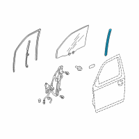 OEM 2007 Honda Ridgeline Sash, R. FR. Door Center (Lower) Diagram - 72231-SJC-A01