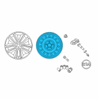 OEM 2016 Kia Sorento Wheel Assembly-Temporary Diagram - 529100W920