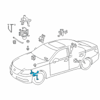 OEM 2016 Lexus LS600h Sensor Sub-Assembly, Height Control Diagram - 89405-50100