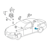 OEM Lexus Sensor Sub-Assy, Height Control, Rear LH Diagram - 89408-50070