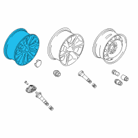 OEM 2018 Ford Expedition Wheel, Alloy Diagram - JL1Z-1007-D
