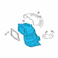 OEM Kia Stinger Catalyst Case Assembly Diagram - 285302C910