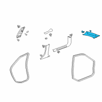 OEM 2009 Cadillac CTS Weatherstrip Pillar Trim Diagram - 20828294