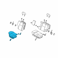 OEM 2000 Nissan Pathfinder Cushion Assy-Rear Seat, RH Diagram - 88300-2W800