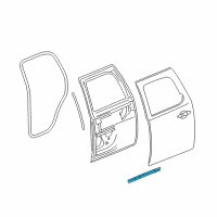 OEM 2013 Chevrolet Silverado 1500 Lower Weatherstrip Diagram - 20835975