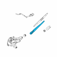 OEM 2014 Nissan Murano Rear Window Wiper Arm Assembly Diagram - 28781-1FC0A