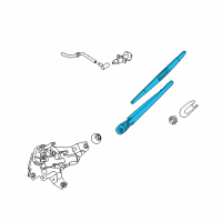 OEM 2009 Nissan Murano Rear Window Wiper Arm Assembly Diagram - 28780-1AA1A