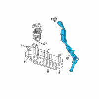 OEM 2005 Jeep Grand Cherokee Tube-Fuel Filler Diagram - 52090315AG