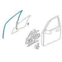 OEM 2008 Kia Sedona Run-Front Door Window Glass Diagram - 825304D000
