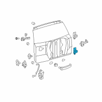 OEM 2008 Toyota RAV4 Upper Hinge Diagram - 68801-0R010