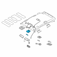 OEM Hyundai Overhead Console Lamp Assembly Diagram - 92800-2S000-MCH