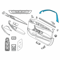 OEM 2019 BMW M5 Cover, Window Frame, Door Front Left Diagram - 51-33-7-384-929