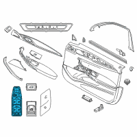 OEM 2021 BMW M550i xDrive Door Window Switch Diagram - 61-31-6-832-728