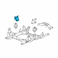 OEM 2008 Cadillac SRX Bracket-Engine Mount Diagram - 10360747