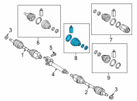 OEM 2021 Kia Sorento Boot Kit-Wheel Side Diagram - 495R4P2250