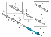 OEM 2021 Kia Sorento Shaft Assembly-Drive, LH Diagram - 49500R5220