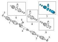 OEM Hyundai Santa Cruz JOINT KIT-DIFF SIDE, RH Diagram - 495R3-R5250