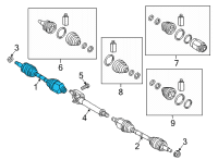 OEM 2021 Kia Sorento Shaft Assembly-Drive, RH Diagram - 49501R5270