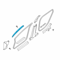OEM 2018 Nissan Altima Garnish Assy-Front Pillar, RH Diagram - 76911-9HP1A