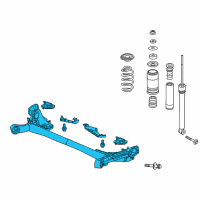 OEM Honda HR-V Beam Assembly, Rear Axle Diagram - 42100-T7W-A10