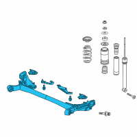 OEM 2017 Honda HR-V Beam Assembly, Rear Axle Diagram - 42100-T7W-A10