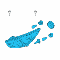 OEM 2012 Hyundai Tucson Passenger Side Headlight Assembly Composite Diagram - 92102-2S050