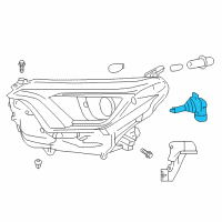 OEM 2018 Toyota RAV4 Headlamp Bulb Diagram - 90981-13102