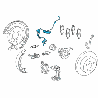 OEM Lexus IS250 Sensor, Speed, Rear LH Diagram - 89546-30080