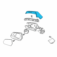 OEM Cadillac Mirror Cover Diagram - 23447487