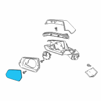 OEM Cadillac ELR Mirror Glass Diagram - 23174686