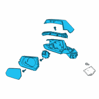 OEM 2015 Cadillac ELR Mirror Assembly Diagram - 23240305