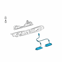 OEM 2021 Lexus LX570 Lamp Assy, License Plate Diagram - 81270-60460