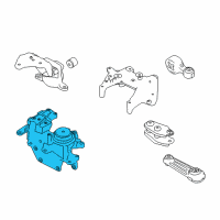 OEM 2014 Nissan Rogue Engine Mounting Insulator , Left Diagram - 11220-4BA0B