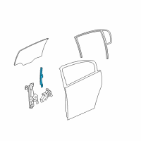 OEM 2010 Buick Lucerne Channel Asm-Rear Side Door Window Front Diagram - 15873932