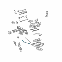 OEM 2012 Lexus LS460 Guide, Oil Level Gage Diagram - 11452-38040