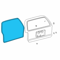 OEM 1997 Toyota 4Runner Gate Weatherstrip Diagram - 67881-35020