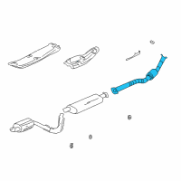 OEM 2004 Buick Rainier 3Way Catalytic Convertor (W/Exhaust Manifold Pipe) Diagram - 15216000