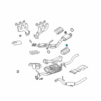 OEM 2007 Ford Explorer Sport Trac Muffler & Pipe Insulator Diagram - 7A2Z-5A262-A