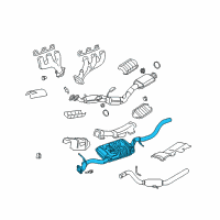 OEM 2005 Ford Explorer Muffler & Pipe Diagram - 4L2Z-5230-AB