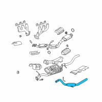 OEM Mercury Tailpipe Diagram - 7L2Z-5A212-B