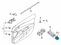 OEM Hyundai Switch Assembly-Mirror Rem Cont Diagram - 93530-AB000-4X