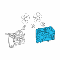 OEM Cadillac CTS Shroud, Engine Coolant Fan Diagram - 25708388