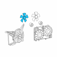 OEM 2005 Cadillac CTS Fan, Engine Coolant Diagram - 25708390