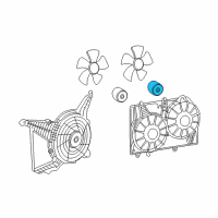 OEM Cadillac CTS Motor Asm, Engine Coolant Fan (120W) (RH) Diagram - 19129896