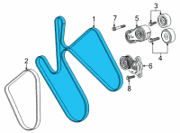 OEM 2021 Chevrolet Silverado 3500 HD Serpentine Belt Diagram - 12675893