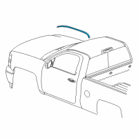 OEM 2014 Chevrolet Silverado 1500 Roof Molding Diagram - 22775434