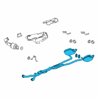 OEM Cadillac Muffler & Pipe Diagram - 20896635