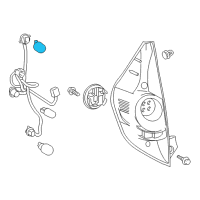 OEM Toyota Prius AWD-e Taillamp Bulb Diagram - 90981-15011